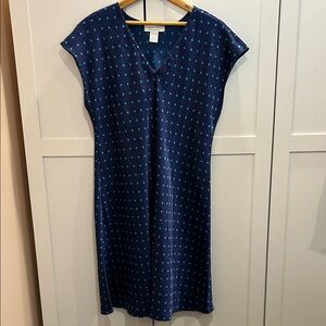 Morgan Taylor Navy W/Teal Polka Dot intimates night gown